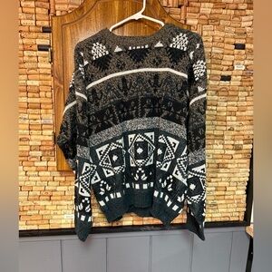 Vintage 80’s Michael Gerald fair isle style crew neck sweater size XL